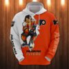 Philadelphia Flyers Hoodie 3D Zip Hoodie 3D Cartoon Graphic Zip Hoodie for Fan 0