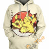 Pikachu And Mimikyu Hoodie 3D 0