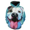 Pit Bull Dog Printed Hoodie 3D Pit Bull Dog Printed Hoodie 3D 0