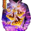 Pitbull Waffle 3D Hoodie 0