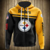 Pittsburgh Steelers 3D Skull Hoodie Pullover Zip Hoodie for Fans 0