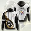 Pittsburgh Steelers Black White 3D Hoodie Zip Hoodie, Nfl 3D All Over Print Hoodie Zip Hoodie Pittsburgh Steelers Black White 3D Hoodie Zip Hoodie NFL 3D All Over Print Hoodie Zip Hoodie 1