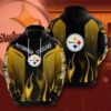 Pittsburgh Steelers Custom Sport All Over Print Hoodie 3D 9 0