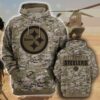 Pittsburgh Steelers Football Sport Army Military NFL 3D All Over Print Zip up Hoodie Option 1