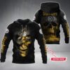 Pittsburgh Steelers Football Team Logo Skull Custom Name 3D Hoodie Zip Hoodie NFL 3D All Over Print Hoodie Zip Hoodie 1