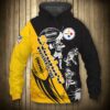 Pittsburgh Steelers Hoodie 3D Cartoon Player Cute Zip Hoodie 0