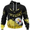 Pittsburgh Steelers Hoodie 3D Devil Eyes Gift for Fans Pittsburgh Steelers Hoodie 3D Devil Eyes Gift for Fans 0
