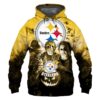 Pittsburgh Steelers Hoodie 3D Halloween Horror Night Gift for Fans Pittsburgh Steelers Hoodie 3D Halloween Horror Night Gift for Fans 0