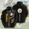 Pittsburgh Steelers Hoodie 3D Here We Go Black Steelers Gift 0