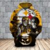 Pittsburgh Steelers Hoodie 3D Horror Night Halloween Pullover Nfl 0