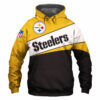 Pittsburgh Steelers Hoodie 3D Zip Hoodie 0