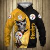 Pittsburgh Steelers Hoodie Skull Cute Zip Hoodie New Design 0