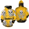 Pittsburgh Steelers Hoodie Skull for Halloween Graphic Pittsburgh Steelers Hoodie Skull for Halloween Graphic 0