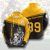 Pittsburgh Steelers Minkah Fitzpatrick Black 3D Hoodie Zip Hoodie NFL 3D All Over Print Hoodie Zip Hoodie 1