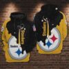 Pittsburgh Steelers NFL 3D Printed Zip Up Hoodie For Fans Show Your Support In Style 1