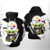 Pittsburgh Steelers NFL Baby Yoda Team 3D All Over Print Zip up Hoodie Option 1