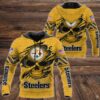Pittsburgh Steelers Nfl Skull 3D All Over Print Zip Up Hoodie Option Pittsburgh Steelers NFL Skull 3D All Over Print Zip up Hoodie Option 1