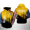 Pittsburgh Steelers NFL Team US 3D All Over Print Zip up Hoodie Option 1