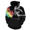 Rainbow Fusion Galaxy Pullover Spaces Hoodie 3D 0