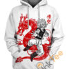 Red And White Dragon Ball Hoodie 3D 0