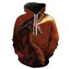 Red Fire Dragon Fantasy Hoodie 3D Red Fire Dragon Fantasy Hoodie 3D 0