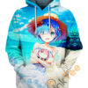 Rem On Beach Hoodie 3D 0