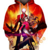Rin Tohsaka And Archer Hoodie 3D Rin Tohsaka And Archer Hoodie 3D 0