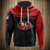 San Francisco 49Ers 3D Skull Hoodie Pullover Zip Hoodie for Fans San Francisco 49Ers 3D Skull Hoodie Pullover Zip Hoodie for Fans 0