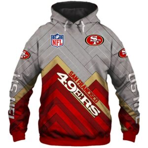 San Francisco 49Ers Hoodie 3D Zip Hoodie Pullover Size S5Xl 0