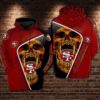 San Francisco 49Ers NFL Football Skull 3D All Over Printed Hoodie Zip Up Hoodie 1
