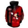 San Francisco 49ers Mickey Mouse 3D Hoodie Zip Hoodie NFL 3D All Over Print Hoodie Zip Hoodie 1