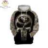 San Francisco 49Ers Nfl Camouflage Punisher 3D All Over Print Zip Up Hoodie Option San Francisco 49ers NFL Camouflage Punisher 3D All Over Print Zip up Hoodie Option 1