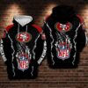 San Francisco 49Ers Nfl Claws Ripped 3D All Over Print Zip Up Hoodie Option San Francisco 49ers NFL Claws Ripped 3D All Over Print Zip up Hoodie Option 1