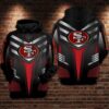 San Francisco 49Ers Nfl Football V3 3D All Over Print Zip Up Hoodie Option San Francisco 49ers NFL Football V3 3D All Over Print Zip up Hoodie Option 1