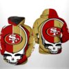 San Francisco 49ers NFL Grateful Dead 3D All Over Print Zip up Hoodie Option 1