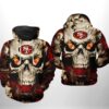 San Francisco 49Ers Nfl Skull Team 3D All Over Print Zip Up Hoodie Option San Francisco 49ers NFL Skull Team 3D All Over Print Zip up Hoodie Option 1