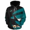 San Jose Sharks Hoodie 3D Zip Hoodie Gift for Fans 0