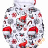 Santa Claus Skull Christmas Hoodie 3d 0