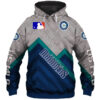 Seattle Mariners Hoodie 3D Baseball Zip Hoodie for Fans 0