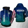Seattle Mariners MLB Team US 3D Hoodie Zipper Hoodie 0