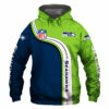 Seattle Seahawks Hoodie 3D Cute Zip Hoodie Pullover Gift for Fans 0