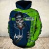 Seattle Seahawks Hoodie 3D Zip Hoodie Cute Death Gifts for Fans 0