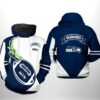 Seattle Seahawks NFL Classic 3D All Over Print Zip up Hoodie Option 1