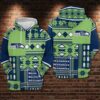 Seattle Seahawks NFL Football Christmas 3D All Over Print Zip up Hoodie Option 1