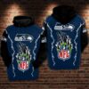 Seattle Seahawks Nfl Football Claws 3D All Over Printed Hoodie, Zip Up Hoodie Seattle Seahawks NFL Football Claws 3D All Over Printed Hoodie Zip Up Hoodie 1