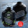 Seattle Seahawks NFL Logo 3D Hoodie Personalized Custom Name 3D Printed Pull Over Hoodie Zip Up Hoodie 1