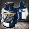 Seattle Seahawks Yoda Nfl 3D All Over Print Zip Up Hoodie Option Seattle Seahawks Yoda NFL 3D All Over Print Zip up Hoodie Option 1