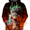 Senku Dr Stone Hoodie 3D Senku Dr Stone Hoodie 3D 0