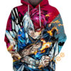 Shoto Todoroki Fire And Ice Hoodie 3D 0