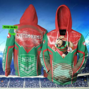 South Sydney Rabbitohs NRL Lightning Mascot Custom 3D All Over Print Hoodie 1
